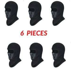 Six Pieces Wholesale Balaclava Black Winter Windproof Face Masks Air Flow